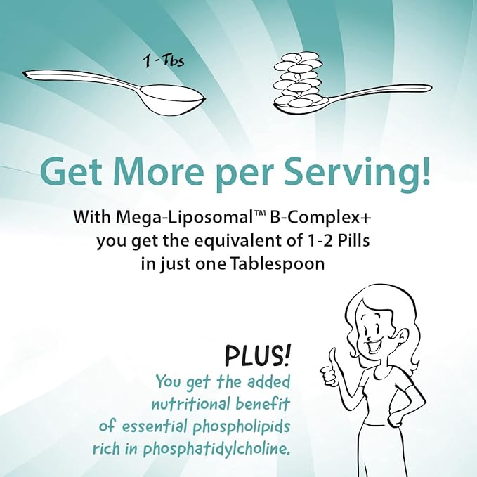Aurora Nutrascience Mega-Liposomal B-Complex + Vitamin C, Supports Energy, Immune & Nervous System Health, Gluten Free, Non-GMO, Sugar-Free, Organic Fruit Flavor, 32 Servings, 16 Fl oz