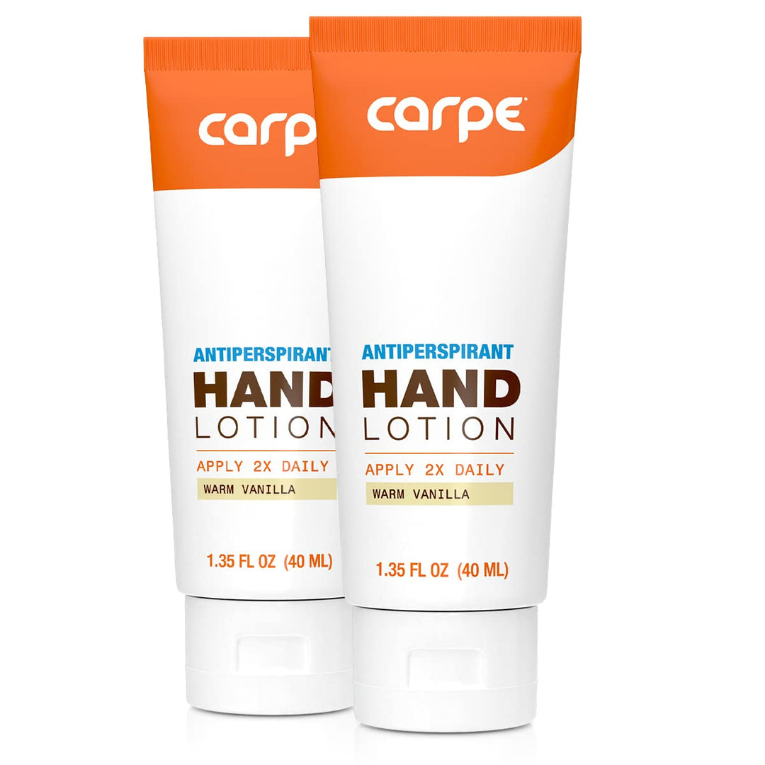 Carpe Antiperspirant Hand Lotion (Pack Of 2) A Dermatologist-Recommended Smooth Lotion That Helps Stop Hand Sweat, Great For Hyp