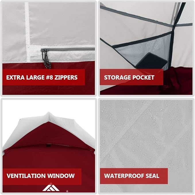 Forceatt Tent for 2 and 3 Person is Waterproof and Windproof, Camping Tent for 3 to 4 Seasons,Lightweight Aluminum Pole Backpacking Tent Can be Set Up Quickly,Great for Hiking