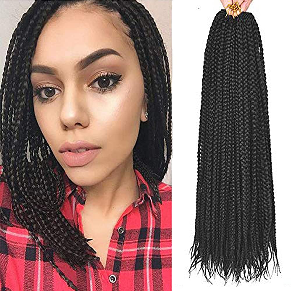 16 Inch Box Braid Crochet Hair,Crochet Box Braids,Crochet Braids Box Braids,Crochet Box Braids Pre Looped,1CM In Diameter 3X 100