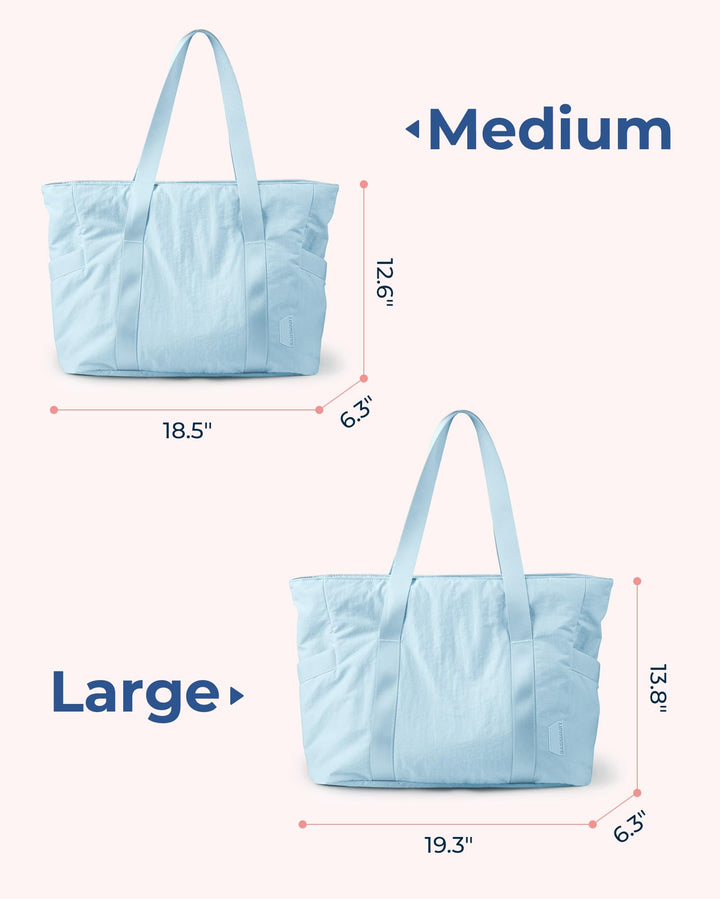 BAGSMART Tote Bag for Women with Zipper, Gym Tote with Compartments, Laptop Work Tote Nurse Dance Yoga Bag for Sport, Travel