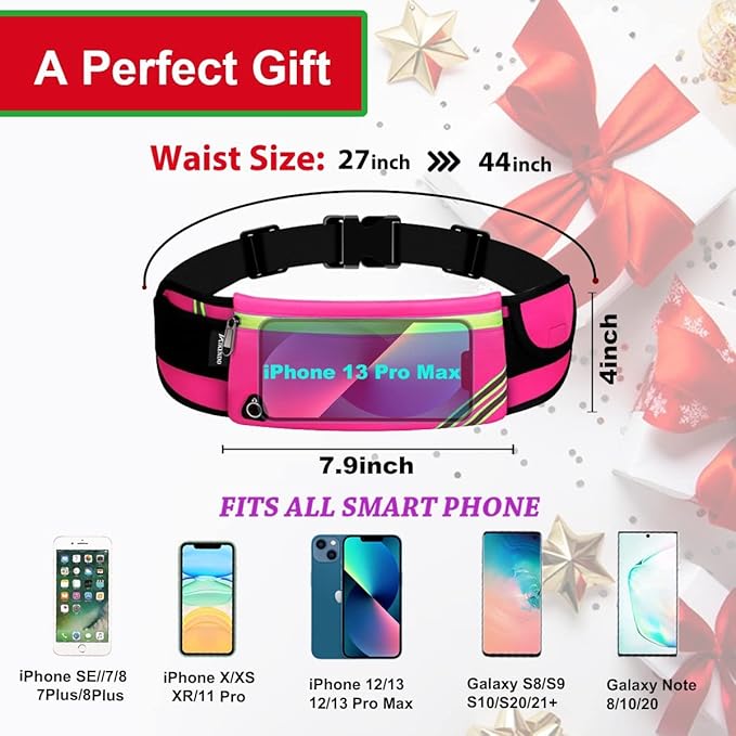 Women Fanny Pack Running Belt,Belt Bag,Water Resistant Wasit Pack Bag for Hiking Fitness,Phone Carrier,Running Gear.