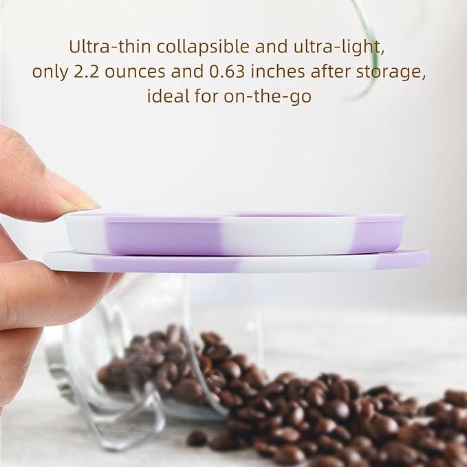 Paperless Travel Collapsible Pour Over Dripper Kit, Travel Pour Over Coffee Maker Camping, Collapsible Silicone Coffee Filter, Camping Coffee Pour Over, Single Cup Backpacking Coffee Maker