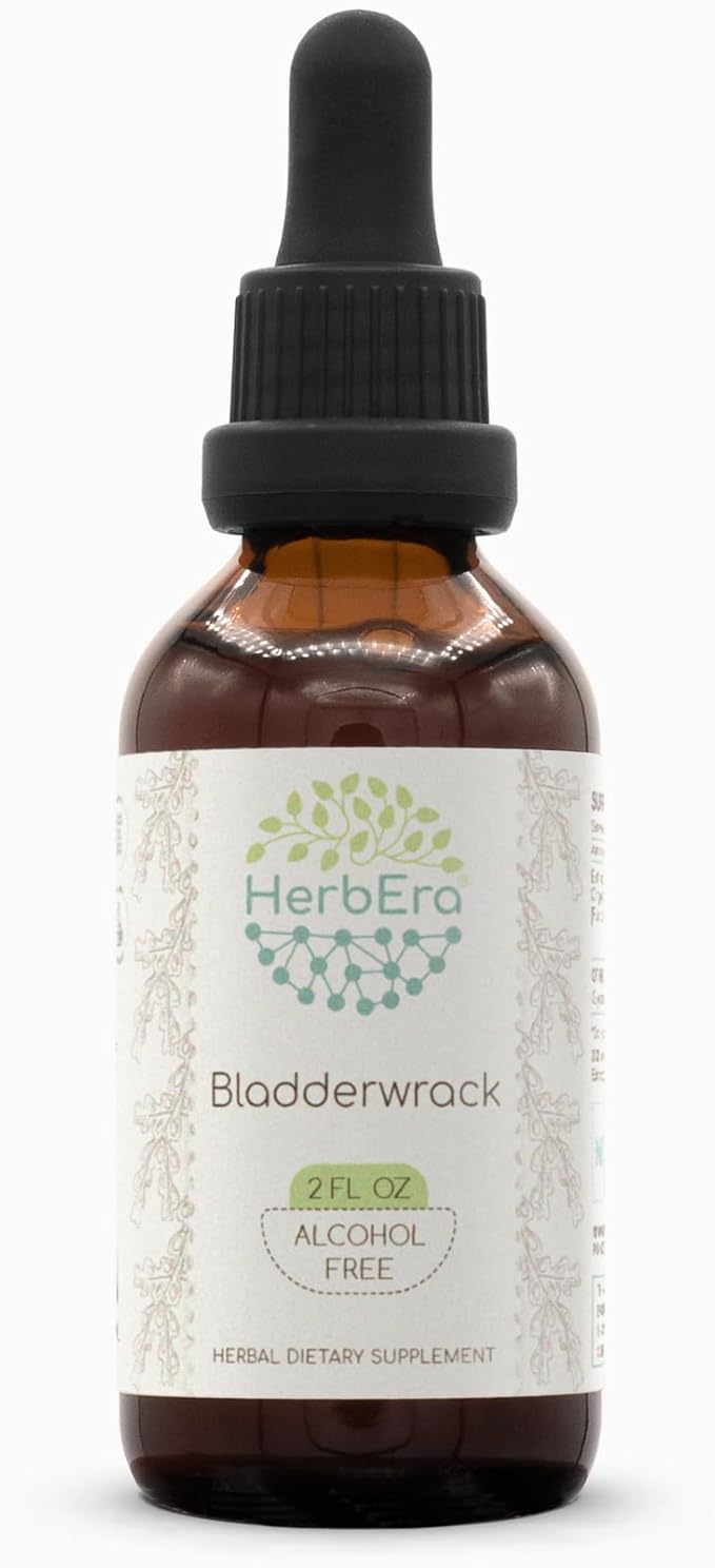 Bladderwrack B60 Alcohol-Free Herbal Extract Tincture, Concentrated Liquid Drops Natural Bladderwrack (Fucus Vesiculosus) Dried Plant (2 fl oz)
