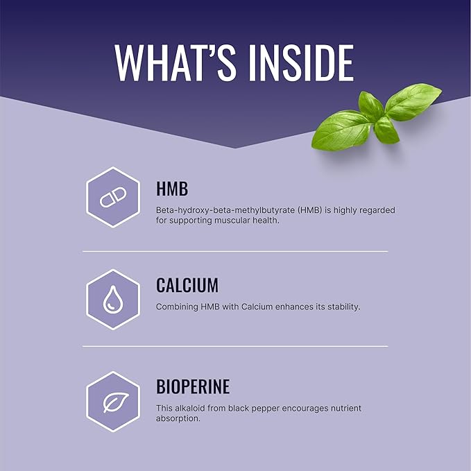 Approved Science HMB - Supports Muscles and Exercise - 1500 mg HMB - High-Absorption BioPerine - 60 Vegan Capsules - 1 Month Supply