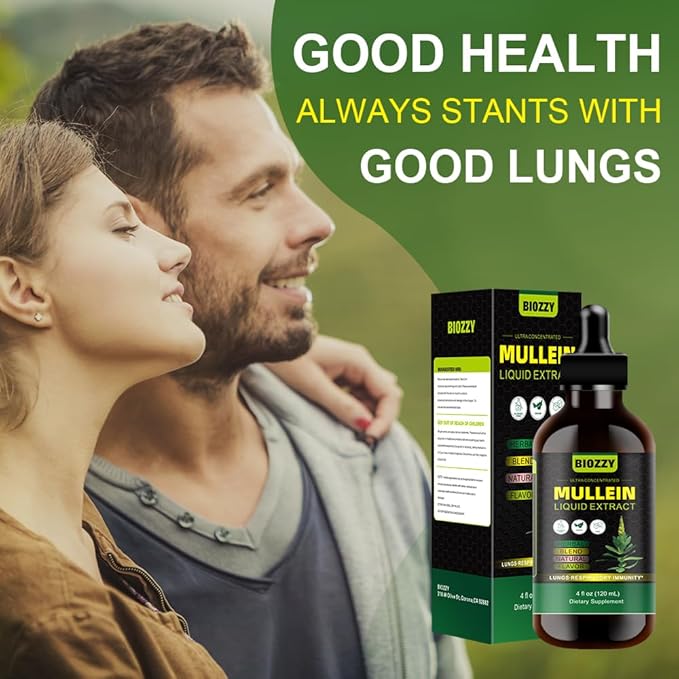 Generic Mullein Drops for Lungs | Mullein Leaf Extract for Respiratory and Lungs Support | Mullein Extract Supplement Liquid