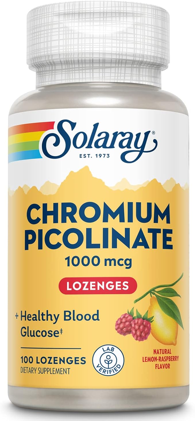 Solaray Chromium Picolinate Lozenges 1000mcg, | 100 Count