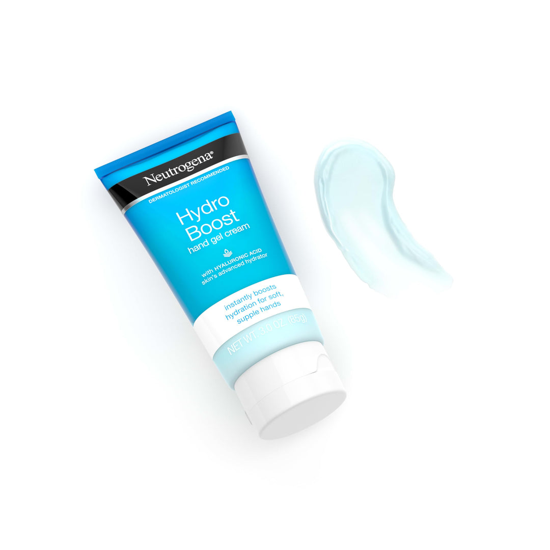 Neutrogena Hydro Boost Hydrating Hand Gel Cream with Hyaluronic Acid for Instantly Quenched, Soft & Supple Hands, Lightweight, Non-Greasy & Quick Absorbing Hand Lotion, Travel Size, 3 Oz