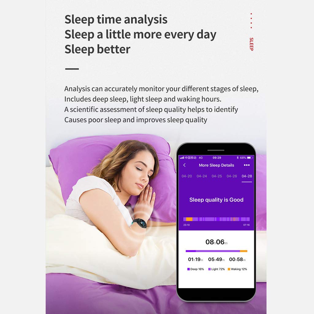 1.3 Inch Screen Smart Watch Waterproof Fitness Activity Tracker Heart Rate Monitor,Sleep Tracker Pedometers To Monitor Calories Burned For Men Women Kids Android IOS