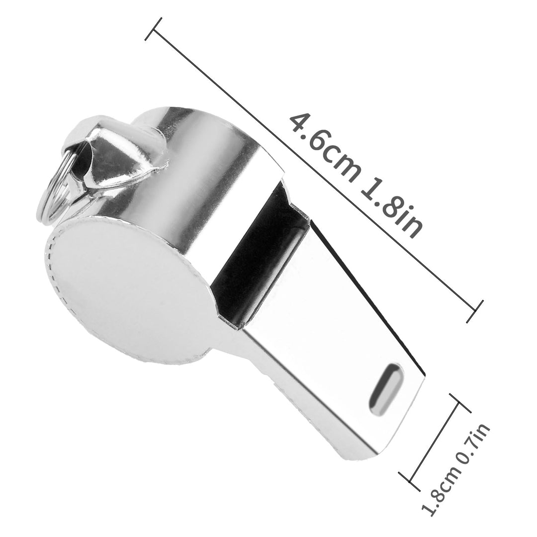 Bsofing 6 PCS Whistles, Whistle for Coaches, Referee Whistle, Coaches Whistle, Stainless Steel Sports Whistles, Whistle for Teachers, Whistles for Adults with Lanyard, Loud Crisp Sound