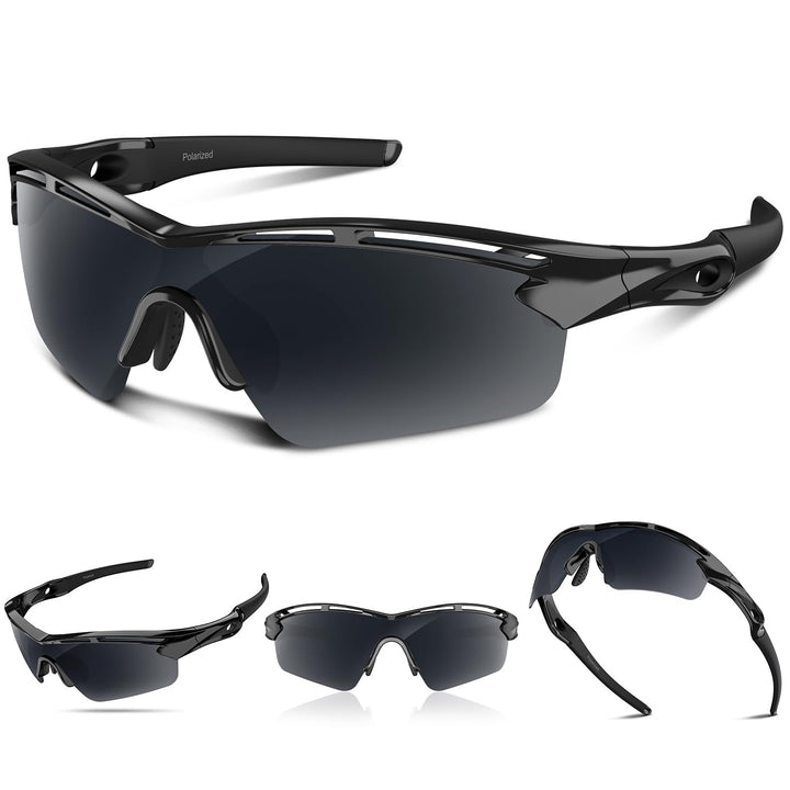 Polarized Sports Sunglasses for Men Women Youth Baseball Cycling Running Driving Fishing Tennis Golf Motor TAC UV400 TR90