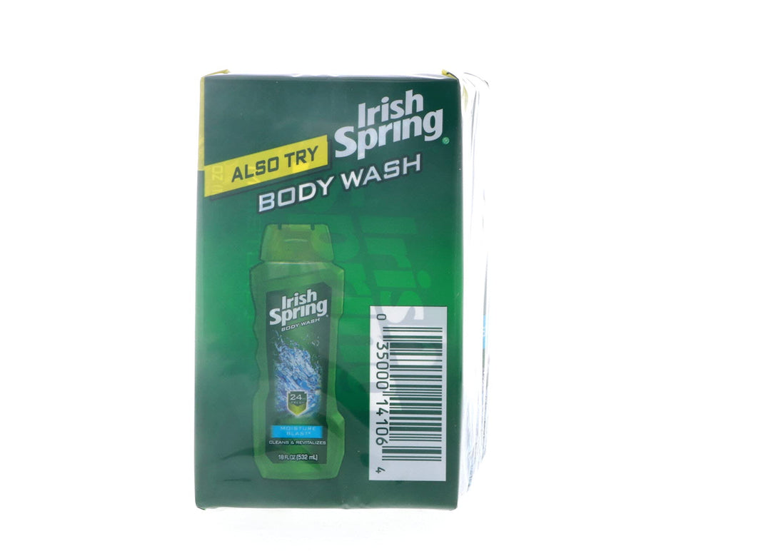 Irish Spring Deodorant Soap Moisture Blast 3.75 oz 3 bar (2 pack)