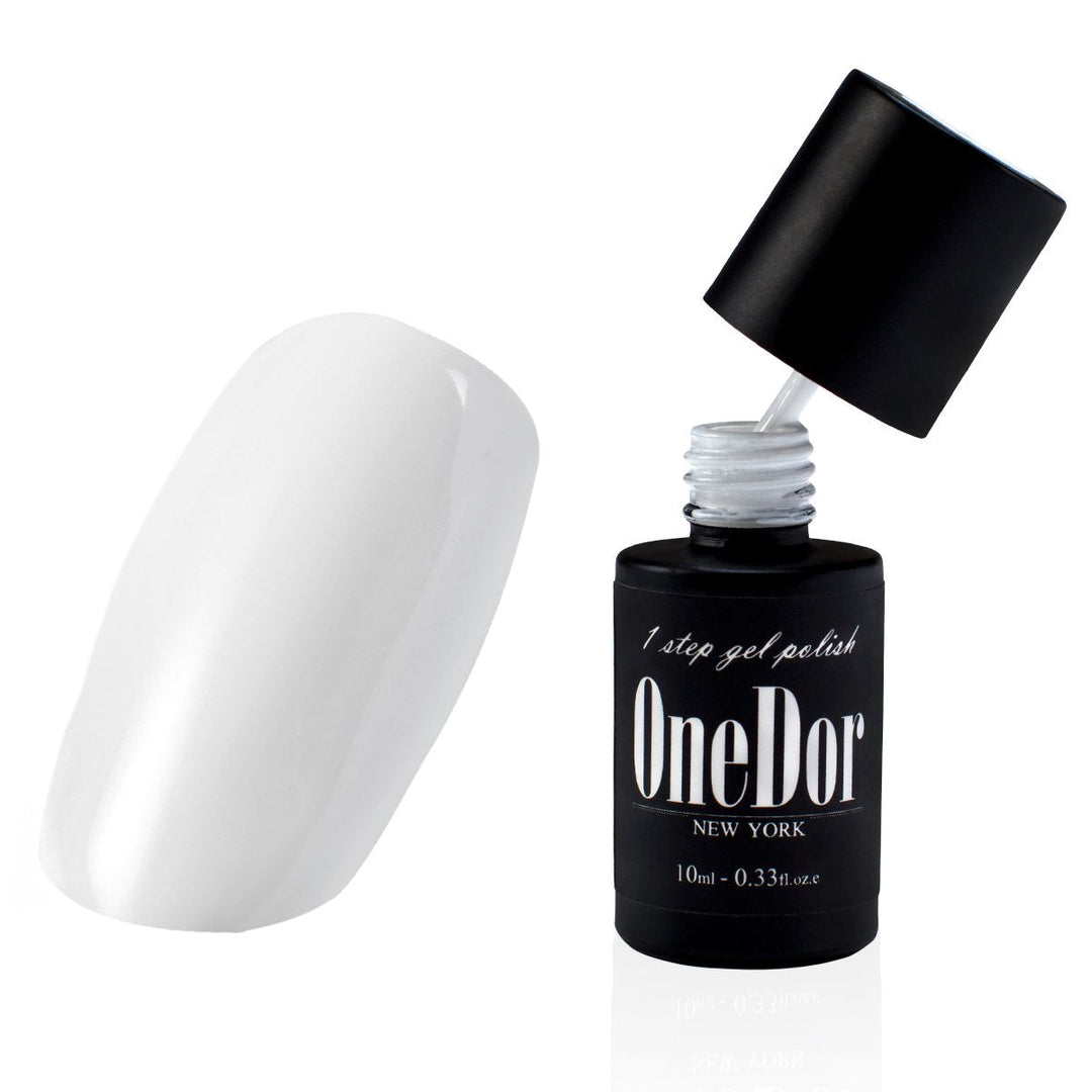 Onedor One Step Gel Polish Uv Led Cured Required Soak Off Nail Polish No Base Or Top Coat Nail Need (02-White)