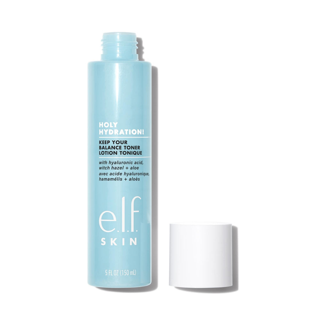 e.l.f. Keep Your Balance Toner, Gentle, Refreshing, Removes Makeup & Impurities, Hydrates, Cleanses, Soothes, Infused with Hyaluronic Acid, Witch Hazel and Aloe, 5.07 Fl Oz