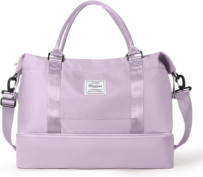 Travel Duffel Bag,Sports Tote Gym Bag,Shoulder Weekender Overnight Bag for Women