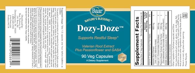 Baar Dozy-Doze, 90 Vegetarian Capsules