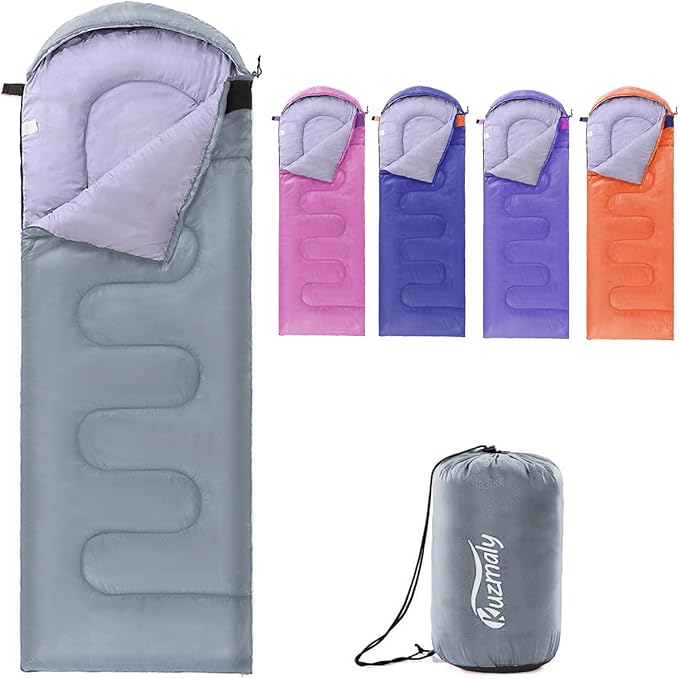 Camping Sleeping Bag 3 Seasons Lightweight &Waterproof with Compression Sack Camping Sleeping Bag Indoor & Outdoor for Adults & Kids