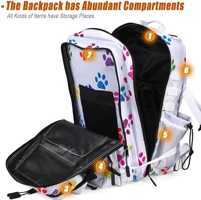 Military Tactical Backpack 45L Large Tactical Backpack for Men, Hiking Rucksack With Bottle Holder