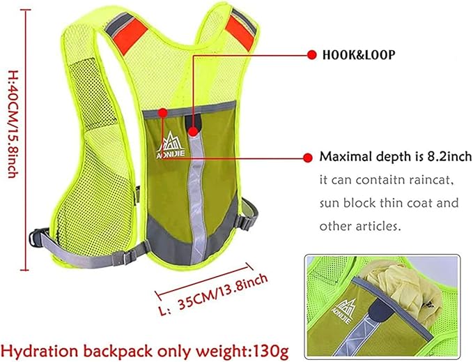 AONIJIE Marathon Running Vest Pack Water Hydration Backpack Outdoor Sport Bag Cycling Camping Climbing Rucksack
