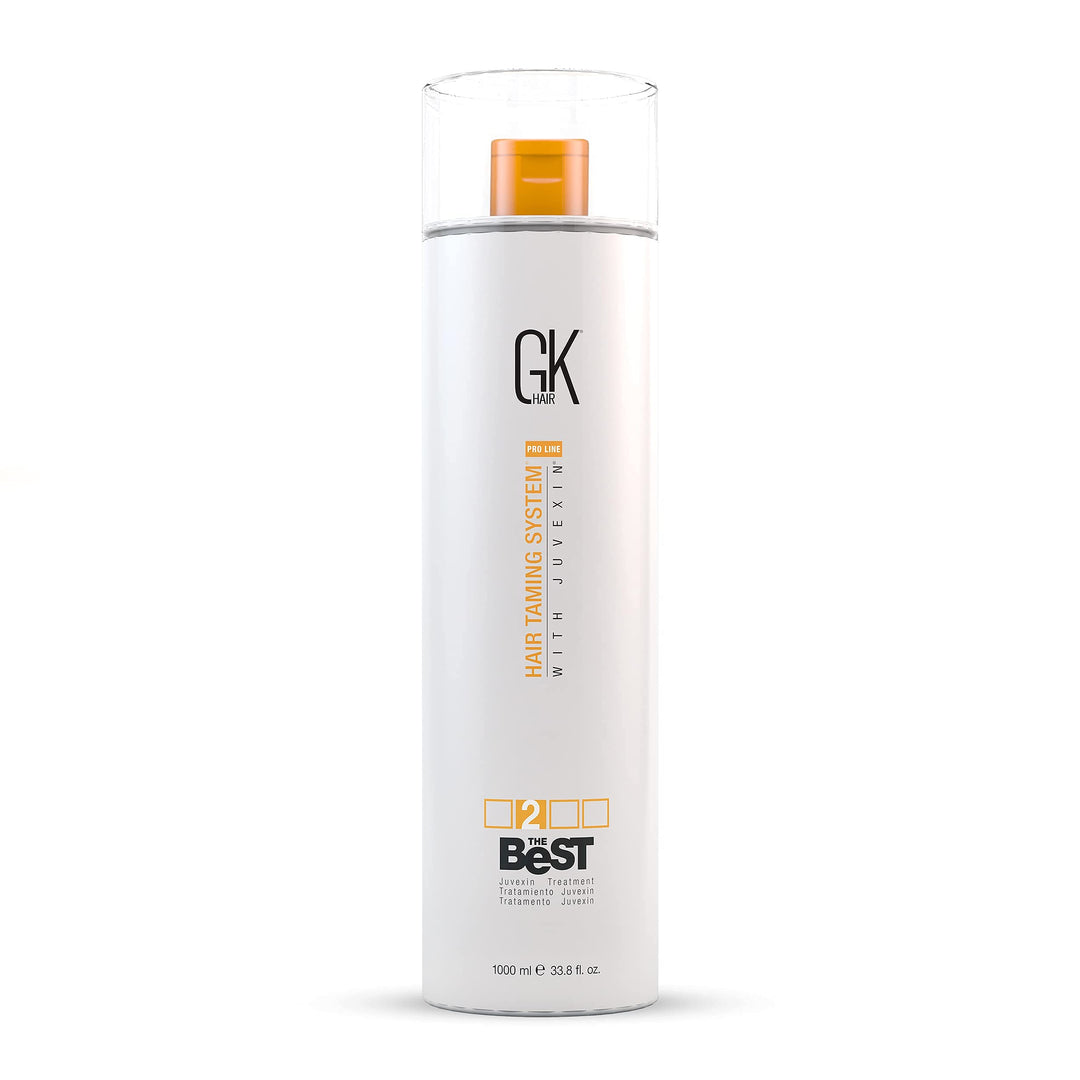 GK HAIR Global Keratin The Best (33.8 Fl Oz/1000ml) Smoothing Keratin Hair Treatment - Professional Brazilian Complex Blowout Straightening For Silky Smooth & Frizz Free Hair