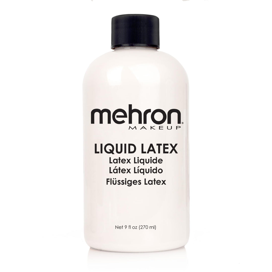 Mehron Makeup Liquid Latex | Sfx Makeup | Halloween | Latex Glue For Skin | Prosthetic Glue 9 Fl Oz (266 Ml) (Clear Flesh)
