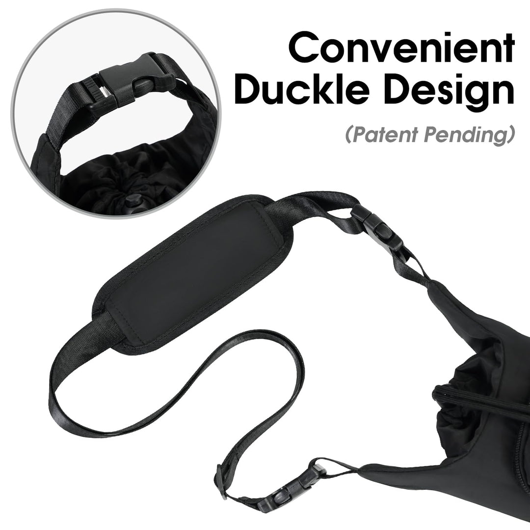 Ceneda Water Bottle Carrier Bag with Phone Pocket 32oz 40oz Tumbler Insulated Water Bottle Holder with Adjustable Shoulder Strap Carrier Sling Bag (Black)