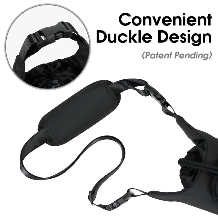 Ceneda Water Bottle Carrier Bag with Phone Pocket 32oz 40oz Tumbler Insulated Water Bottle Holder with Adjustable Shoulder Strap Carrier Sling Bag (Black)