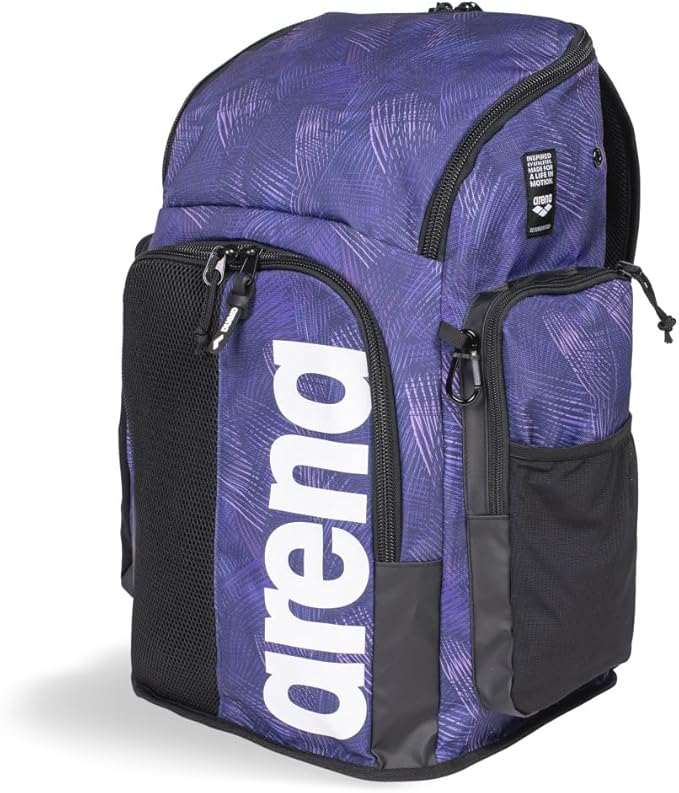 ARENA Spiky III Backpack 45 Swimming Athlete Sports Gym Rucksack Large Training Gear Equipment Swim Bag for Men and Women, 45 Liters, Team Energy Plum