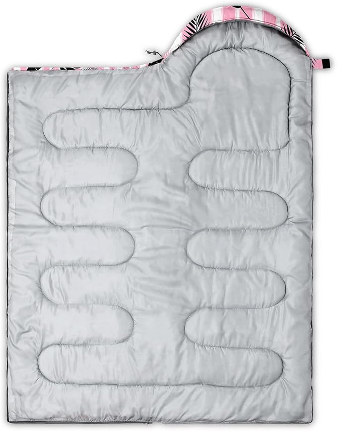 AILONEN Kids Floral Cat Camping Sleeping Bags,Lightweight & Waterproof,3 Season Warm & Cool Weather,Kawaii Kitten Sleeping Bags for Girls Adults,Travelling,Outdoors