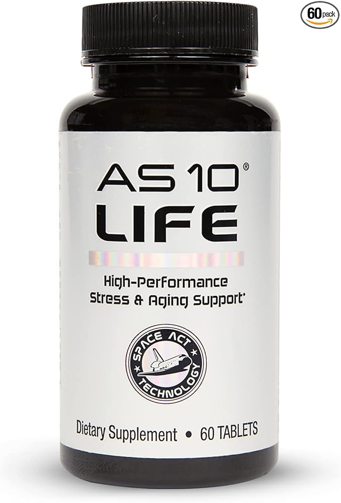 AS 10® Life – 60 ct, Complete Multivitamin codeveloped by NASA for Stress, Immune Support & Anti Aging Supplement with Antioxidants Resveratrol, Alpha Lipoic Acid, Lutein & Zeaxanthin