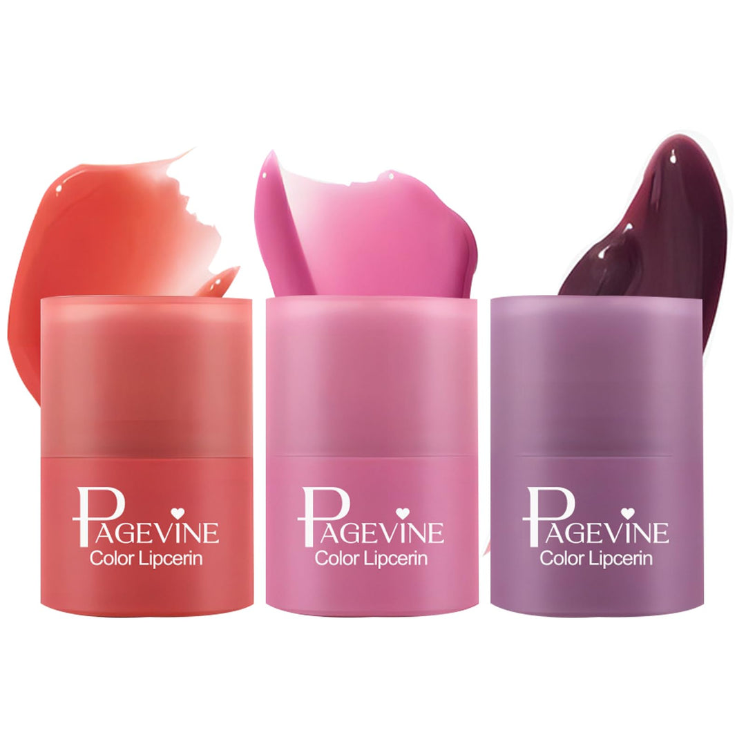 3 Colors Glossy Lip Butter Balm, Lasting Hydration Lipcerin Lip Balm, Twisted High Shiny Finish Lip Gloss, Moisturizing Lip Glow Oil, Korean Skin Care Lip, Natural Plumping Lip Tint Lip Makeup