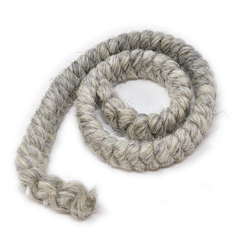 Mehron Makeup Crepe Hair 12-inch Braid (Light Grey)