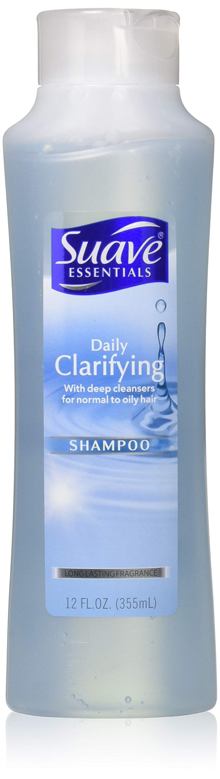 Suave Clarifying Shampoo, Family-Size 4-Pack - Ph-Balanced & Hypoallergenic Daily Deep Cleansing Shampoo For Normal To Oily Hair