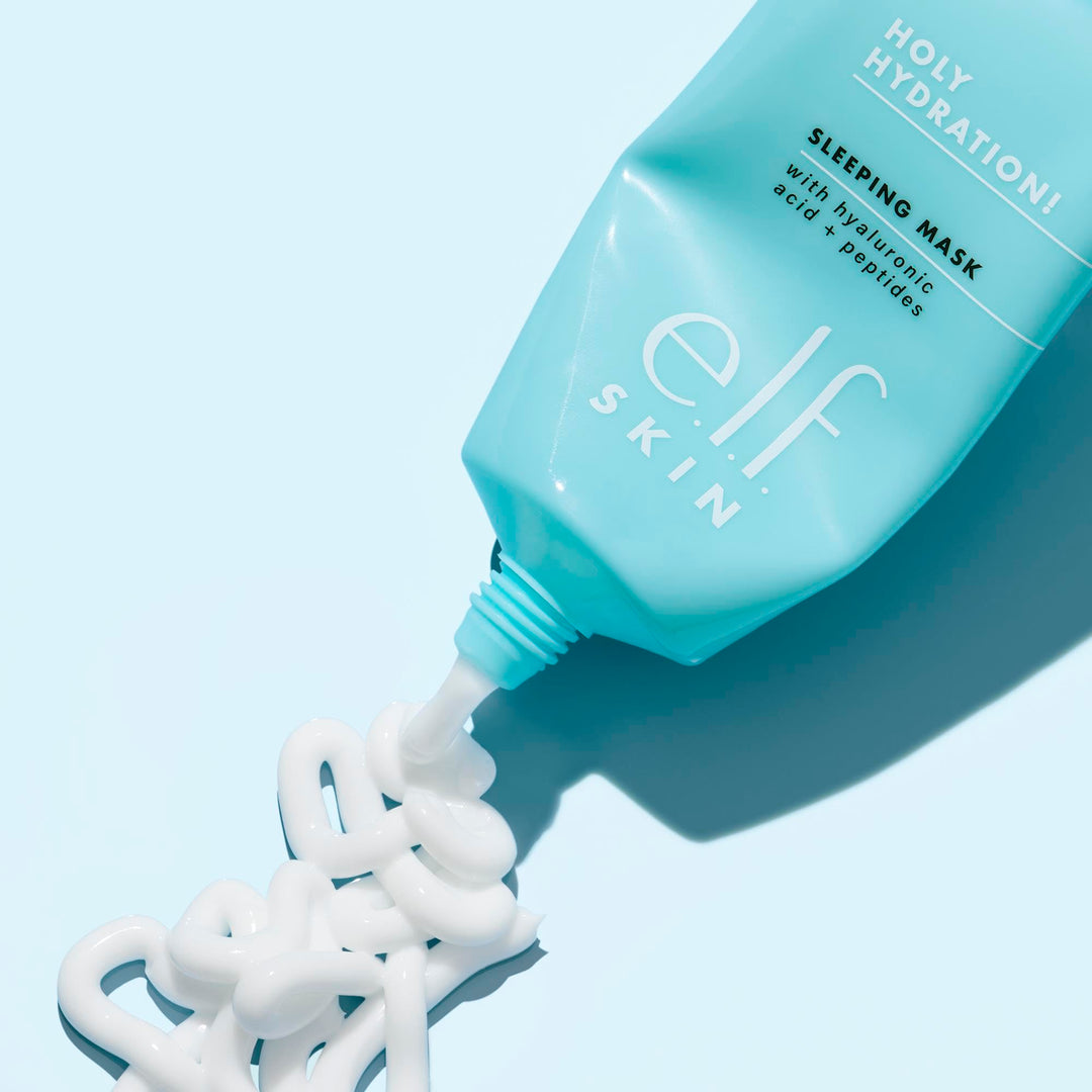 e.l.f. Holy Hydration! Sleep Mask, Ultra-Hydrating Dual-Use Face Mask, Replenishes & Nourishes Dry Skin for a Plumped Up Complexion, 2.7 Fl Oz (80mL)