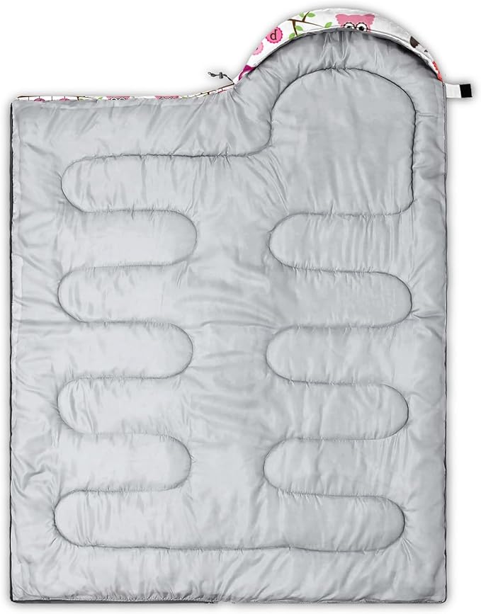 AILONEN Cartoon Fox Camping Sleeping Bag for Boys Girls Adults,Lightweight & Waterproof,3 Season Warm & Cold Weather,Portable,Kawaii Fox Printed Sleeping Bag,Traveling,Camping,Hiking