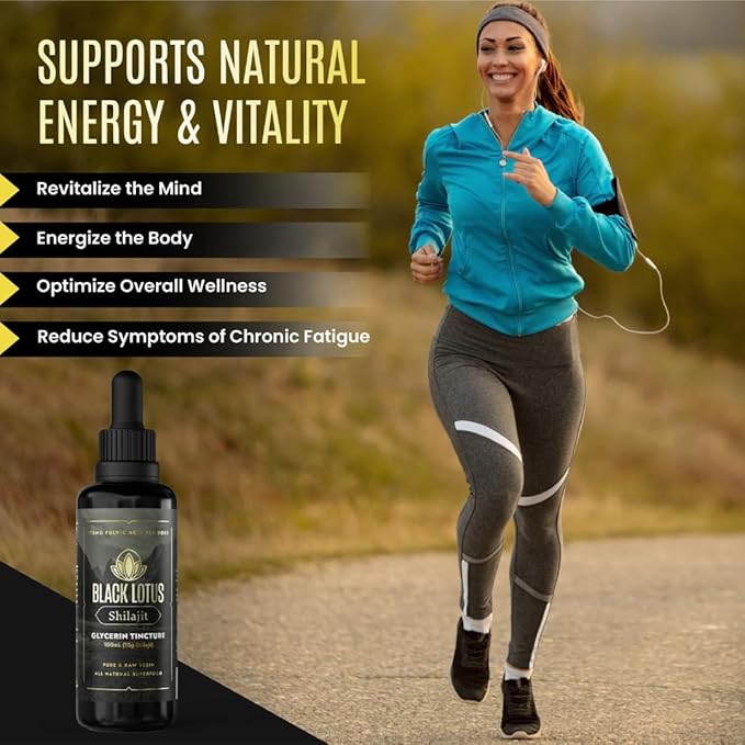 Black Lotus Pure Shilajit Resin Liquid Tincture, 100ml, 100% Pure Natural Shilajit for Men & Women with Amino Acids, 175mg Fulvic Acid, 85 Ionic Trace Minerals, for Immune Support, Focus, Energy