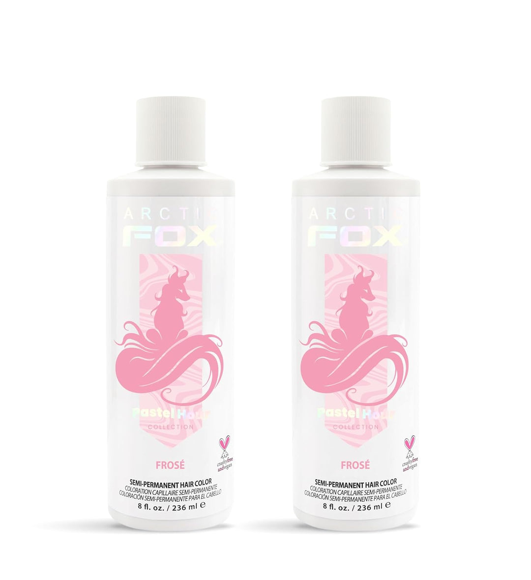 ARCTIC FOX Frose Vegan Semi-Permanent Hair Color Dye | 4 Fl Oz | Pack of 2