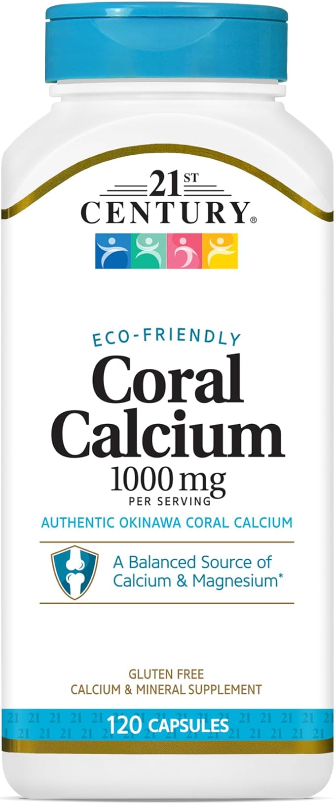 21st Century Coral Calcium Capsules, 1000 mg, 120 Count (22777)