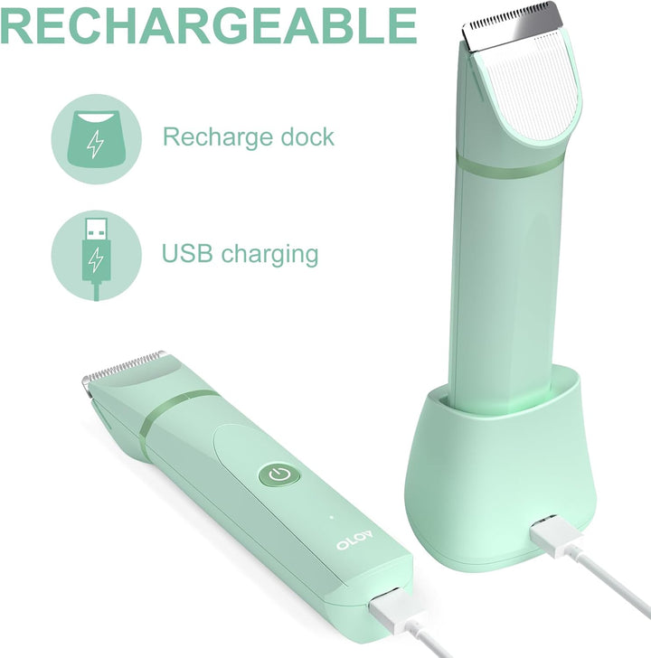 Electric Body Hair Trimmer | Waterproof Groomer for Men & Women | USB Rechargeable