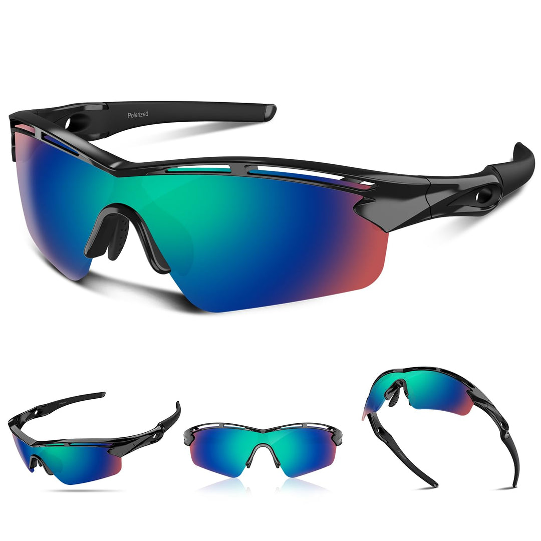 Polarized Sports Sunglasses for Men Women Youth Baseball Cycling Running Driving Fishing Tennis Golf Motor TAC UV400 TR90
