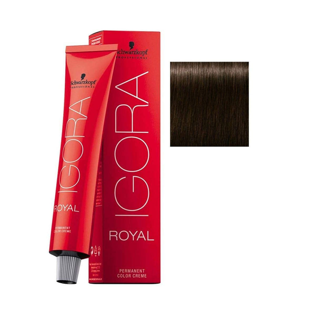 Schwarzkopf Igora Royal Natural 4-0 - Medium Brown Natural Hair Colour/Tint 60Ml Tube By Ignora Royal