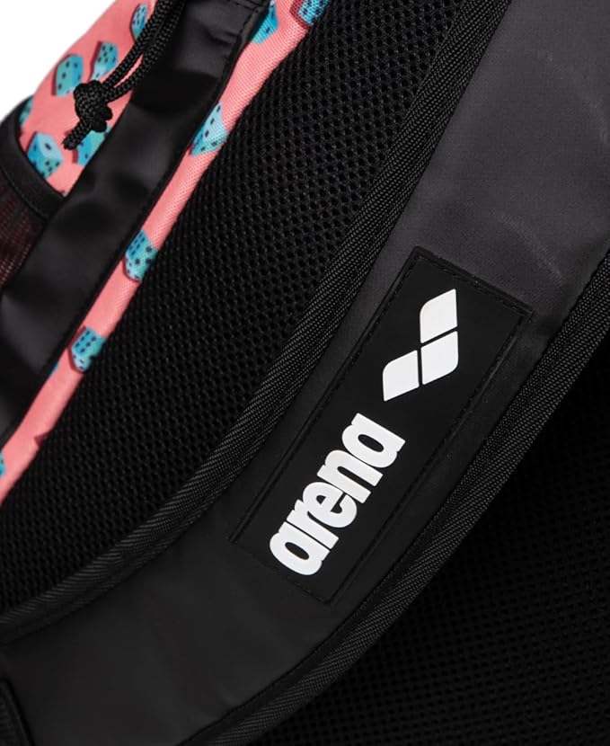 ARENA Spiky III Backpack 45 Swimming Athlete Sports Gym Rucksack Large Training Gear Equipment Swim Bag for Men and Women, 45 Liters, Dices