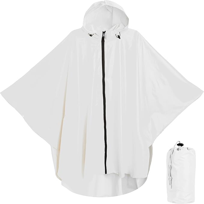 Heavy Duty Rain Poncho for Backpacking, Waterproof Lightweight for Adults, Military, Emergency, Camping, Men, Women