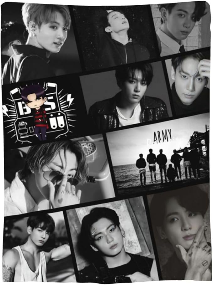 Blanket 50"X60" Soft and Comfortable Warm Fleece Throw Full Picture of Idol Group Blankets