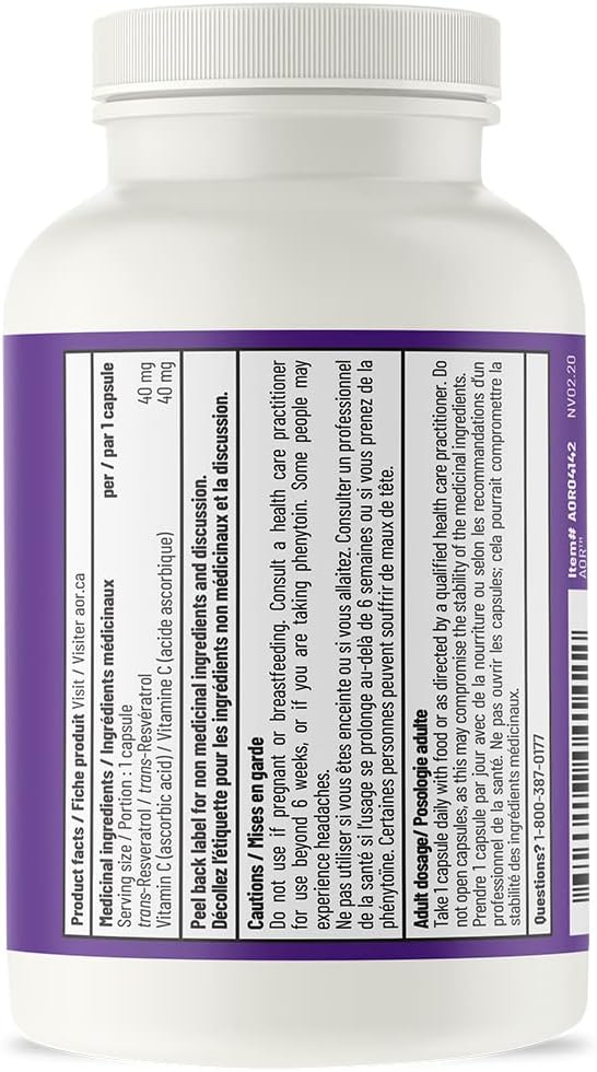 Acta Resveratrol (90 VeggieCaps) Brand: A.O.R Advanced Orthomolecular Research