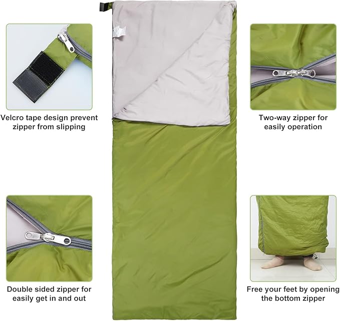 AGEMORE Ultralight Warm Weather Envelope Sleeping Bag, Lightweight Waterproof Compact Sleeping Bag, for Spring Summer & Fall, 75’’L X 30’’W Fit for Kids Teens Or Adults Outdoor Camping & Backpacking