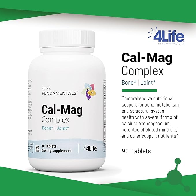 4Life Cal-Mag Complex - with Calcium, Magnesium, Vitamin D, and K - 90 Tablets