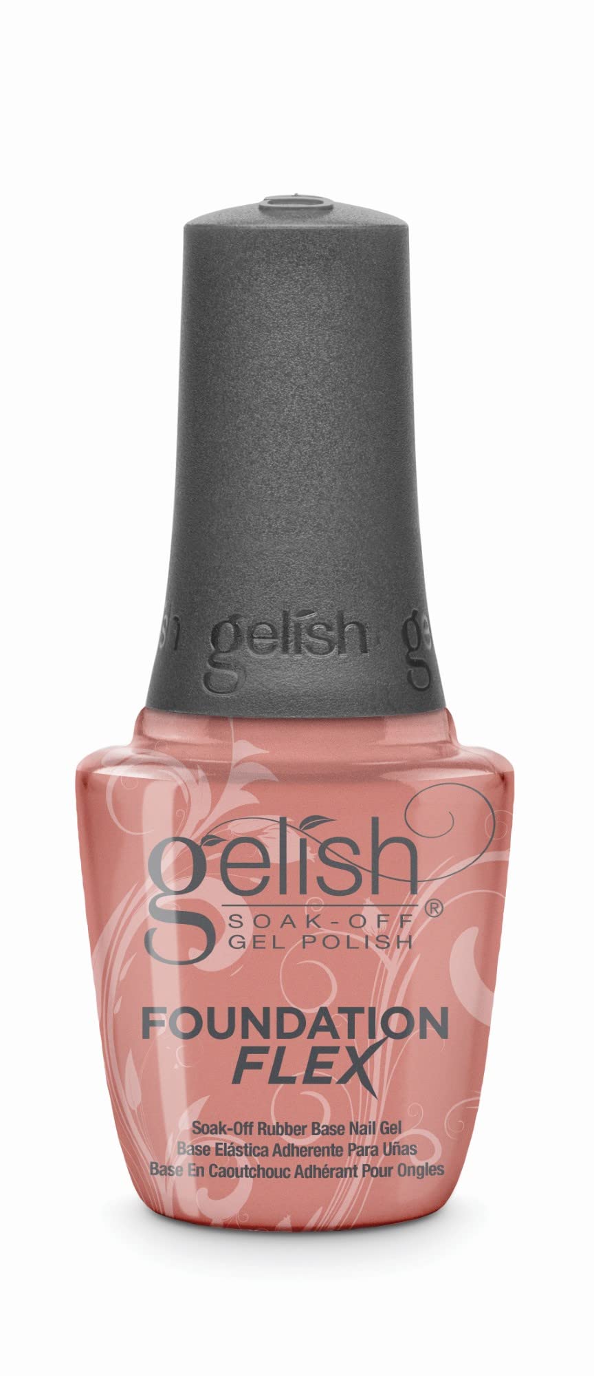 Gelish Foundation Flex – Flexible Base Coat for Nails, Ridge Filling, & Perfect Protection, Soak-Off Rubber Base Gel Nail Kit for Long-Lasting Nail Strength and Flexibility (Cover Beige, 15mL)