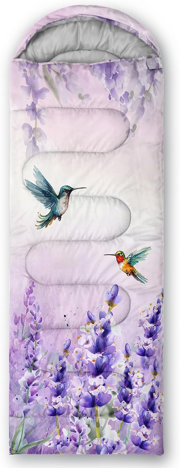 AILONEN Kids Floral Cat Camping Sleeping Bags,Lightweight & Waterproof,3 Season Warm & Cool Weather,Kawaii Kitten Sleeping Bags for Girls Adults,Travelling,Outdoors