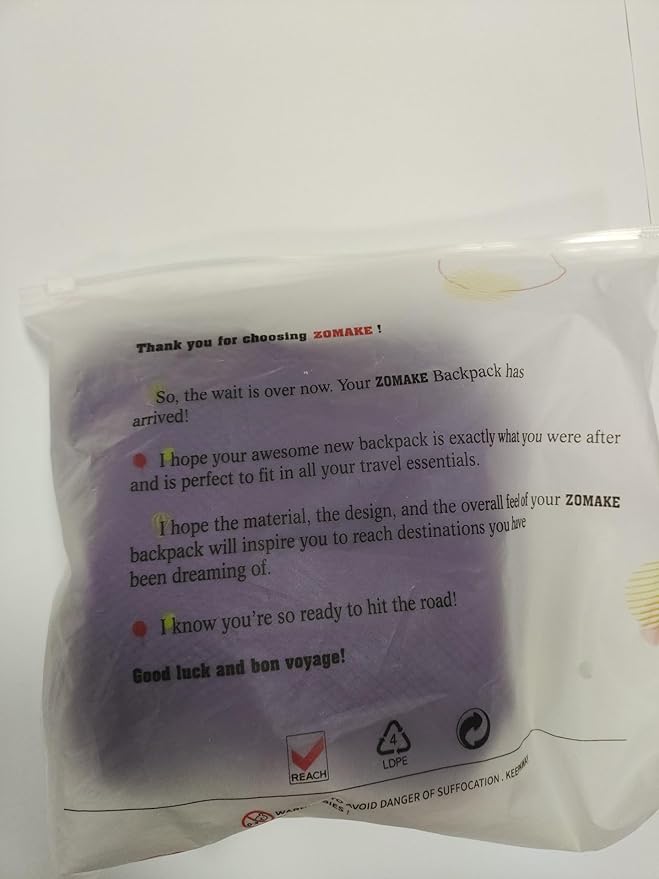 ZOMAKE Ultra Lightweight Packable Backpack 25L, Foldable Hiking Backpacks Water Resistant Small Folding Daypack for Travel(Purple)